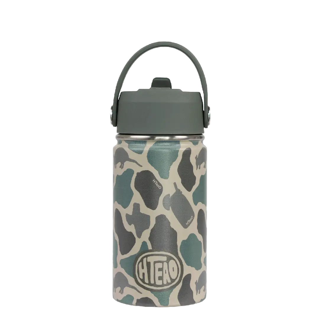Olive Duck Camo HTeaO Good Times Mini Bottle Flip Straw
